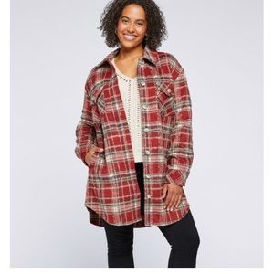 Gentlefawn leighton shacket in red brick